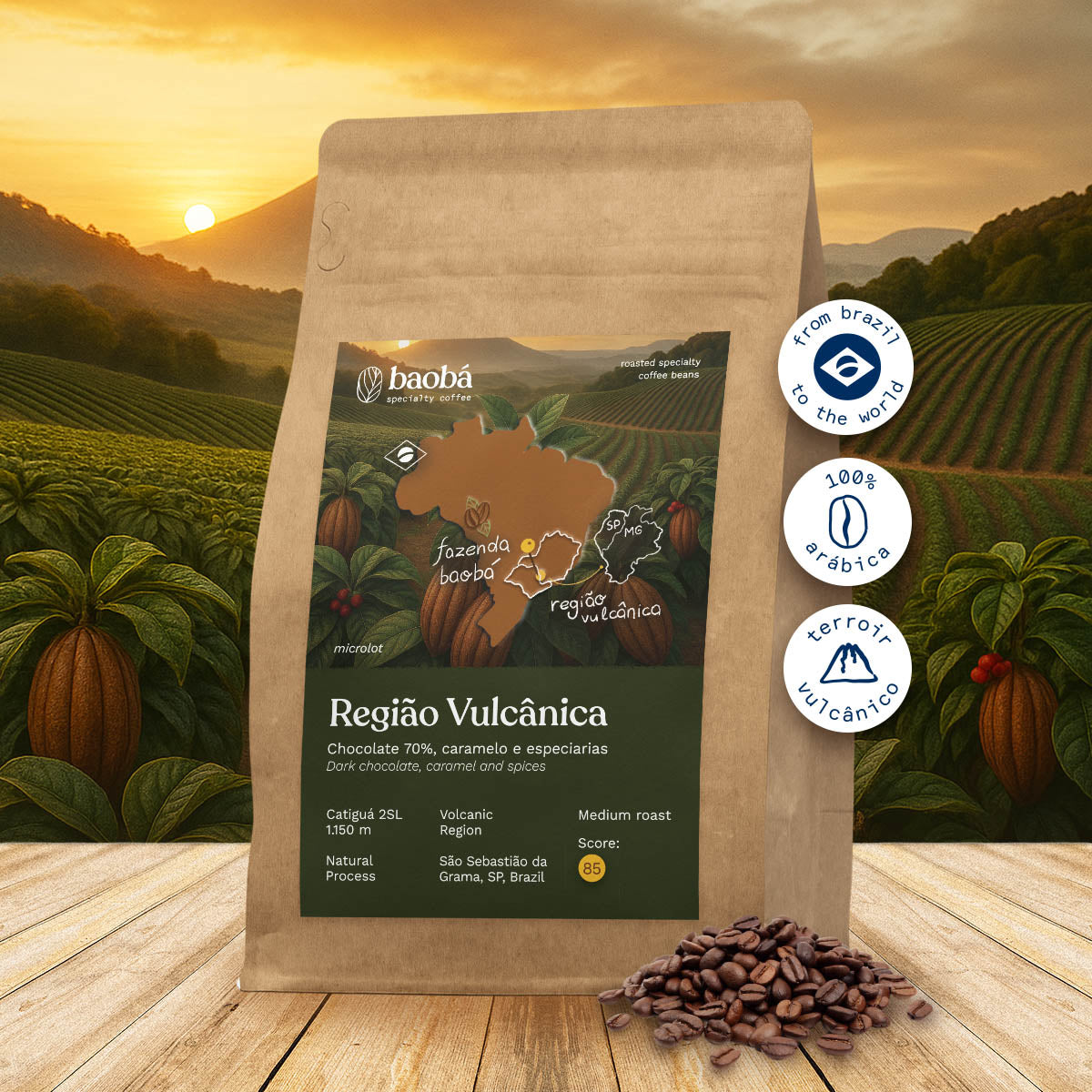 Microlote Região Vulcânica (250g)